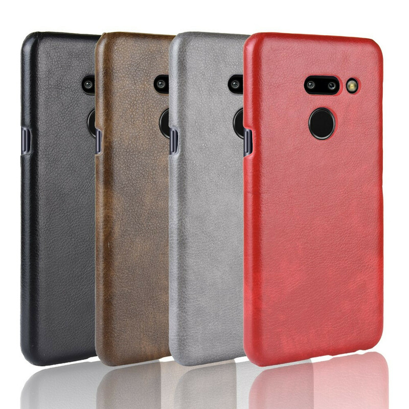 LG G8 ThinQ Cover Lederoptik Litschi