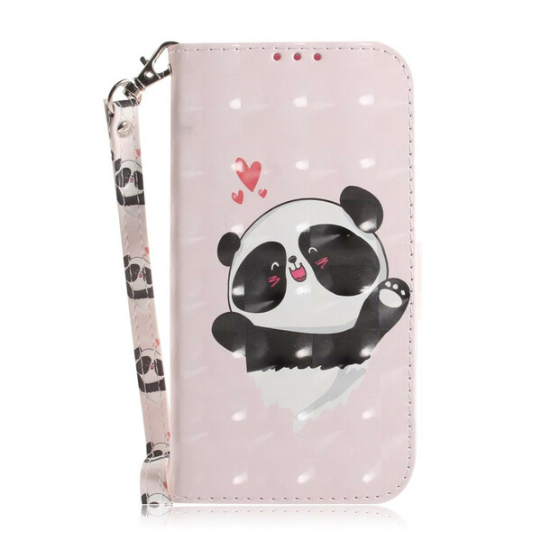 Xiaomi Redmi Note 8 Pro Panda Love Tasche mit Riemen