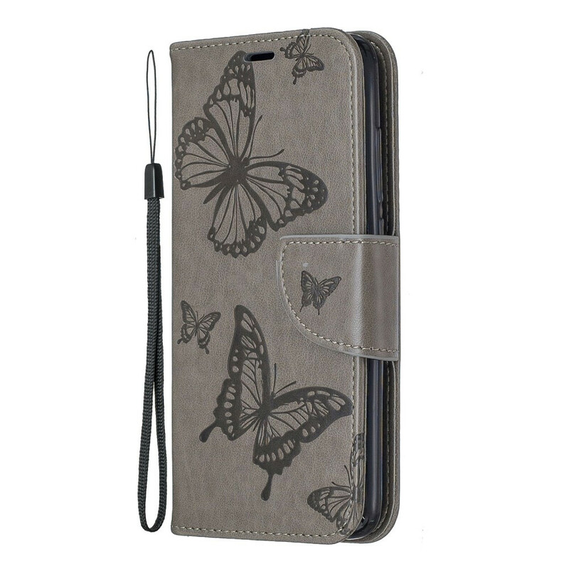 Xiaomi Redmi 7A Tasche Gedruckte Schmetterlinge mit Riemen