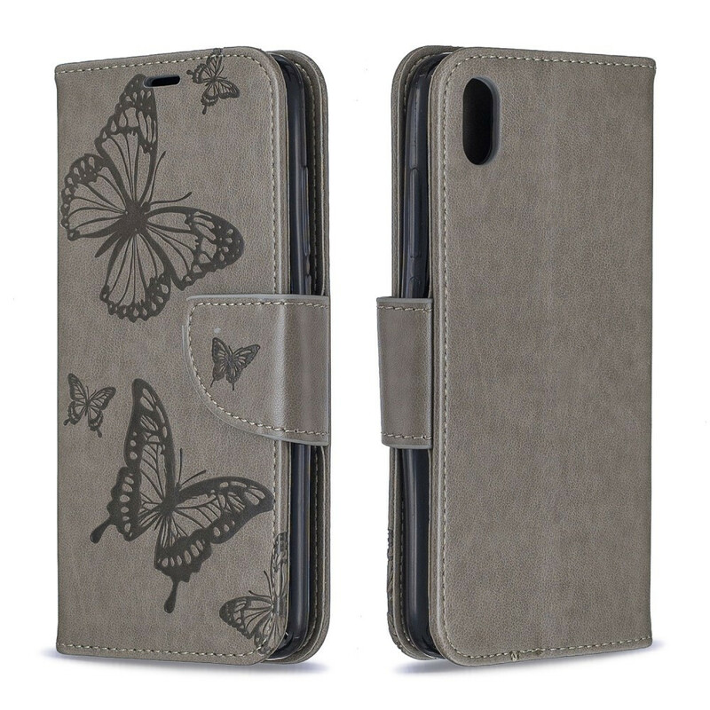 Xiaomi Redmi 7A Tasche Gedruckte Schmetterlinge mit Riemen