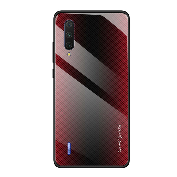 Xiaomi Mi 9 Lite Cover Gehärtetes Glas Kohlefaser