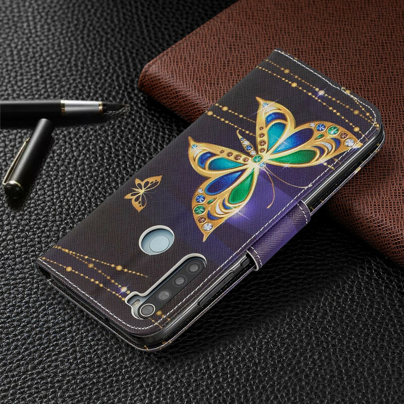 Xiaomi Redmi Note 8 Tasche Magischer Schmetterling