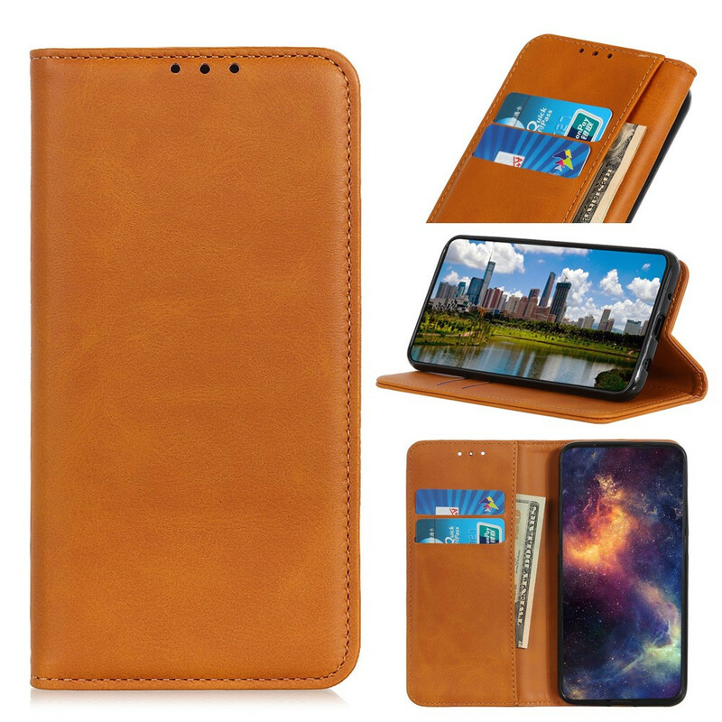 Flip Cover Xiaomi Redmi Note 8 Spaltleder Klassisch