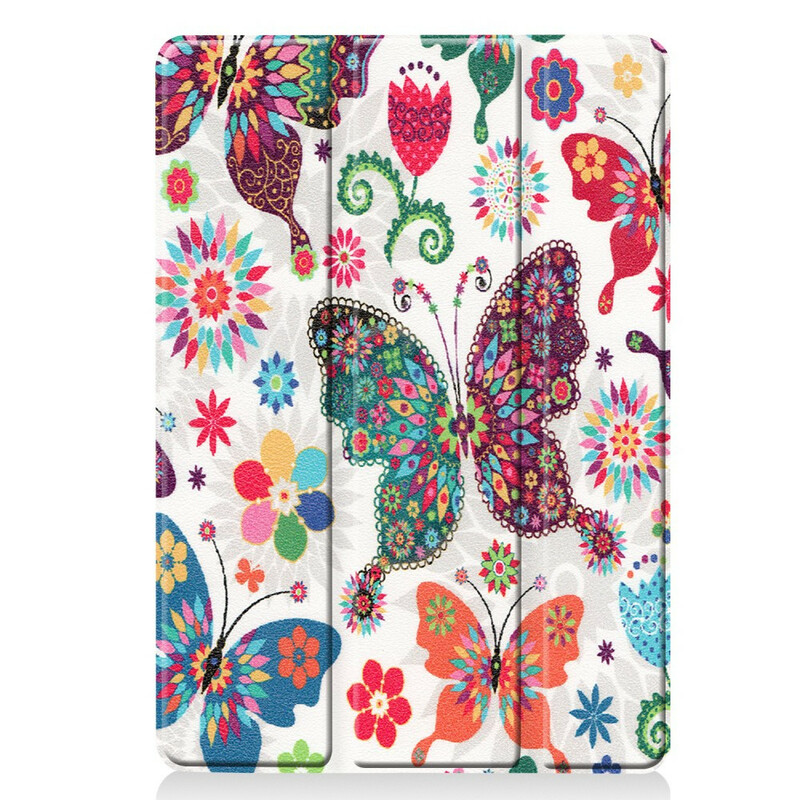 Smart Case iPad 10.2" (2019) Kunstleder Blumen Vintage