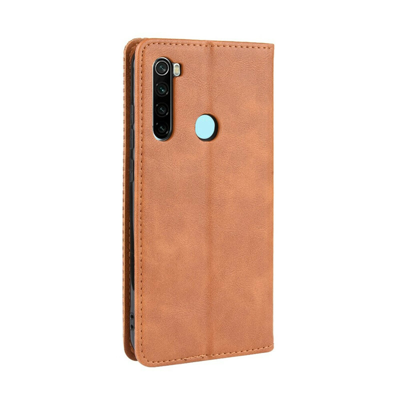 Flip Cover Xiaomi Redmi Note 8T Vintage-Leder-Effekt Stilisiert