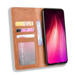 Flip Cover Xiaomi Redmi Note 8T Vintage-Leder-Effekt Stilisiert