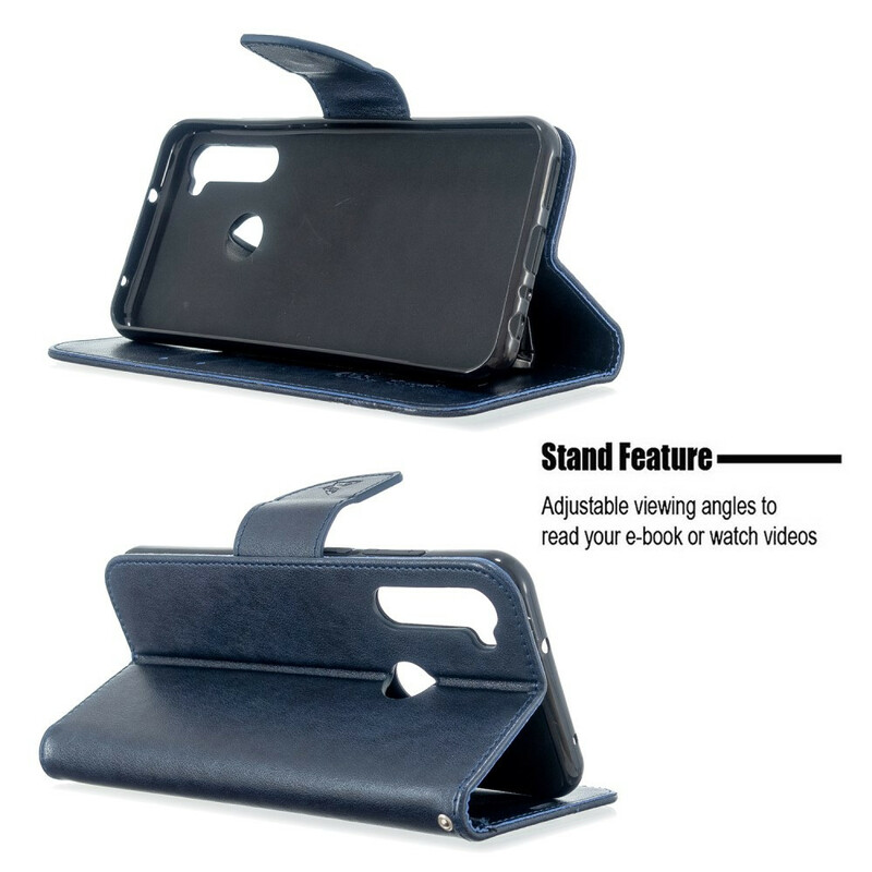 Xiaomi Redmi Note 8T Tasche Bedruckte Schmetterlinge mit Riemen