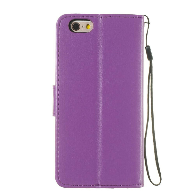 iPhone 6/6S Hülle mit Riemen in Pure Color Lederoptik