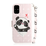 Samsung Galaxy A51 Panda Love Tasche mit Riemen