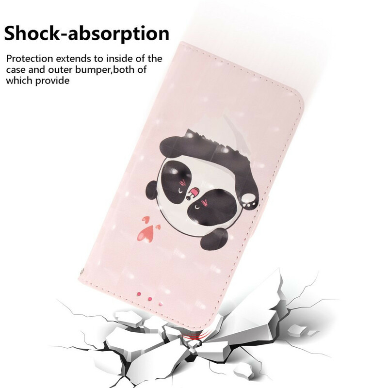 Samsung Galaxy A51 Panda Love Tasche mit Riemen