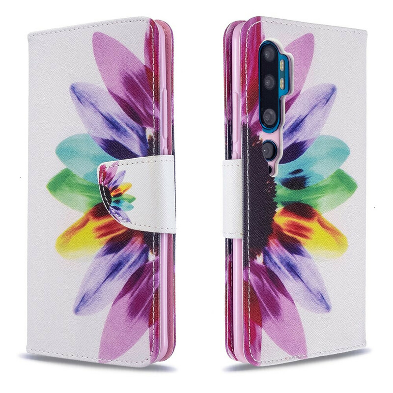 Xiaomi Mi Note 10 Hülle Aquarell Blume