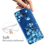 Xiaomi Redmi 8A Cover Blauer Blumenstrauß