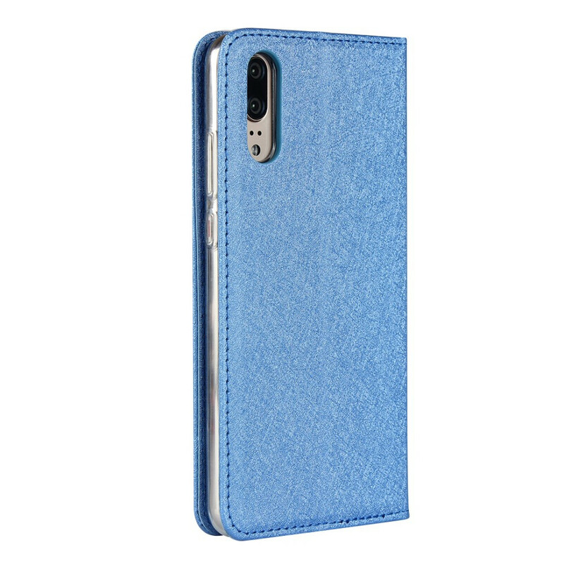 Flip Cover Huawei P20 Style Weiches Leder mit Riemen