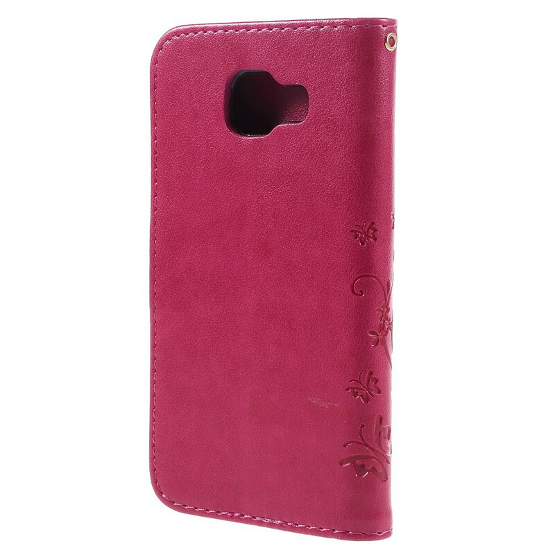 Samsug Galaxy A3 2016 Hülle Schmetterlinge und Blumen Samsug Galaxy A3 2016 Hülle Schmetterlinge und Blumen