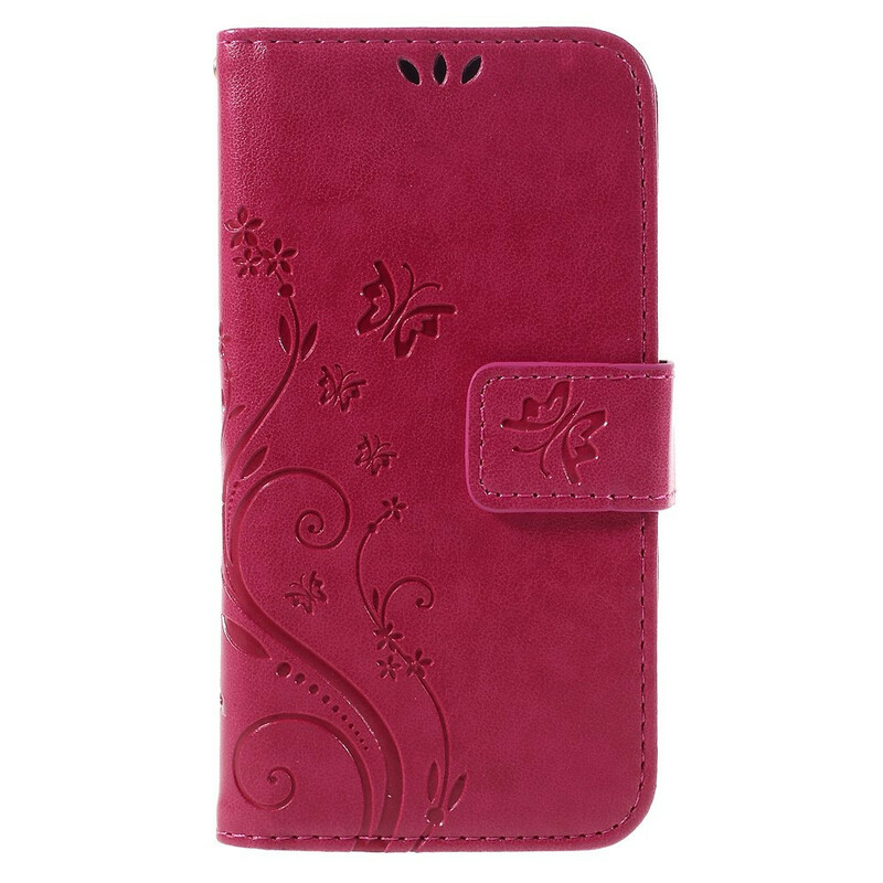 Samsug Galaxy A3 2016 Hülle Schmetterlinge und Blumen Samsug Galaxy A3 2016 Hülle Schmetterlinge und Blumen