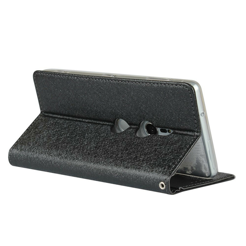 Flip Cover Sony Xperia XZ2 Style Weiches Leder mit Riemen