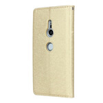 Flip Cover Sony Xperia XZ2 Style Weiches Leder mit Riemen Flip Cover Sony Xperia XZ2 Style Weiches Leder mit Riemen