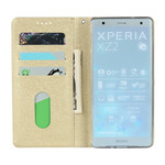 Flip Cover Sony Xperia XZ2 Style Weiches Leder mit Riemen Flip Cover Sony Xperia XZ2 Style Weiches Leder mit Riemen