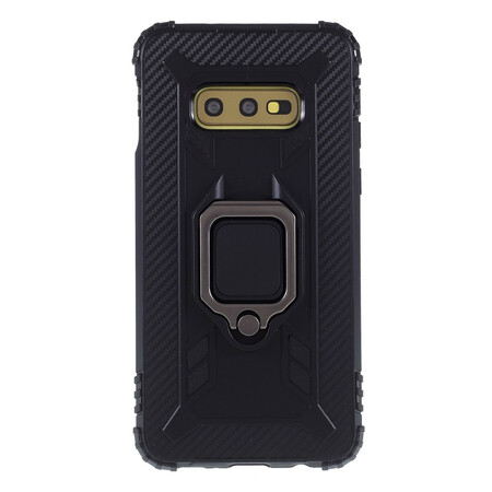 Samsung Galaxy S10e Ring und Kohlefaser Cover