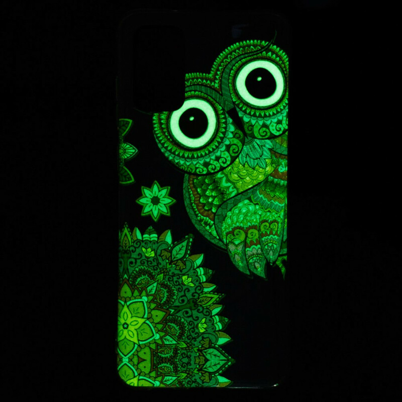 Samsung Galaxy S20 Plus Cover Eule Mandala Fluoreszierend