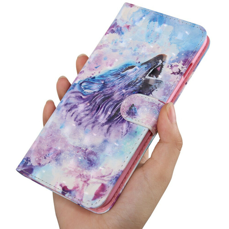 Hülle Samsung Galaxy A71 Wolf Aquarell