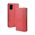 Flip Cover Samsung Galaxy A71 Vintage-Leder-Effekt Stilisiert