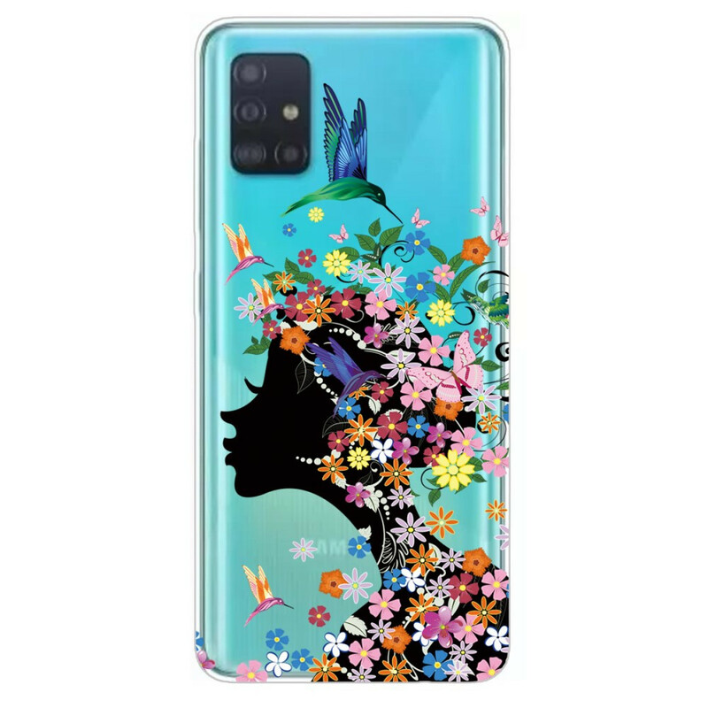 Samsung Galaxy A71 Cover Hübscher Blumenkopf