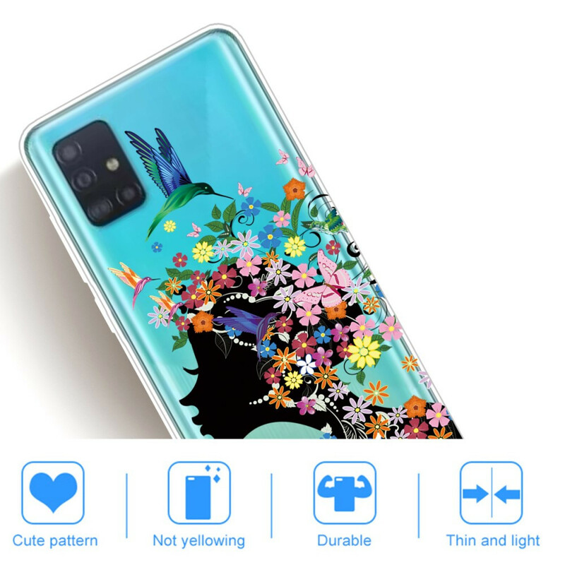 Samsung Galaxy A71 Cover Hübscher Blumenkopf