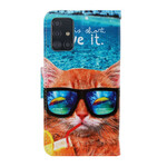 Samsung Galaxy A71 Cat Live It Tasche mit Riemen
