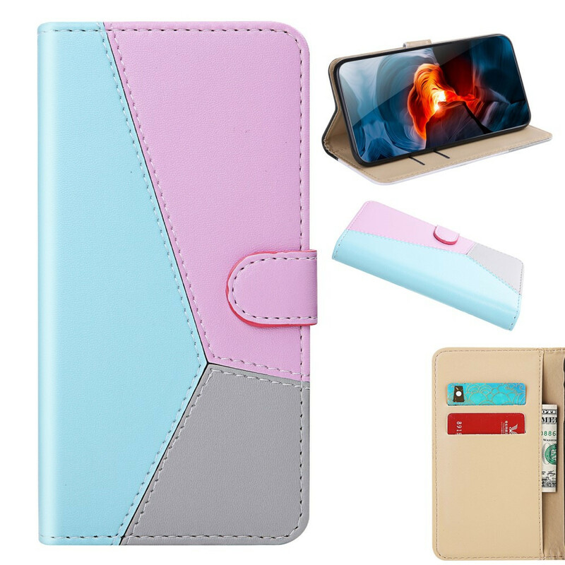 Hülle Samsung Galaxy A40 Ledereffekt Tricolor Hülle Samsung Galaxy A40 Ledereffekt Tricolor