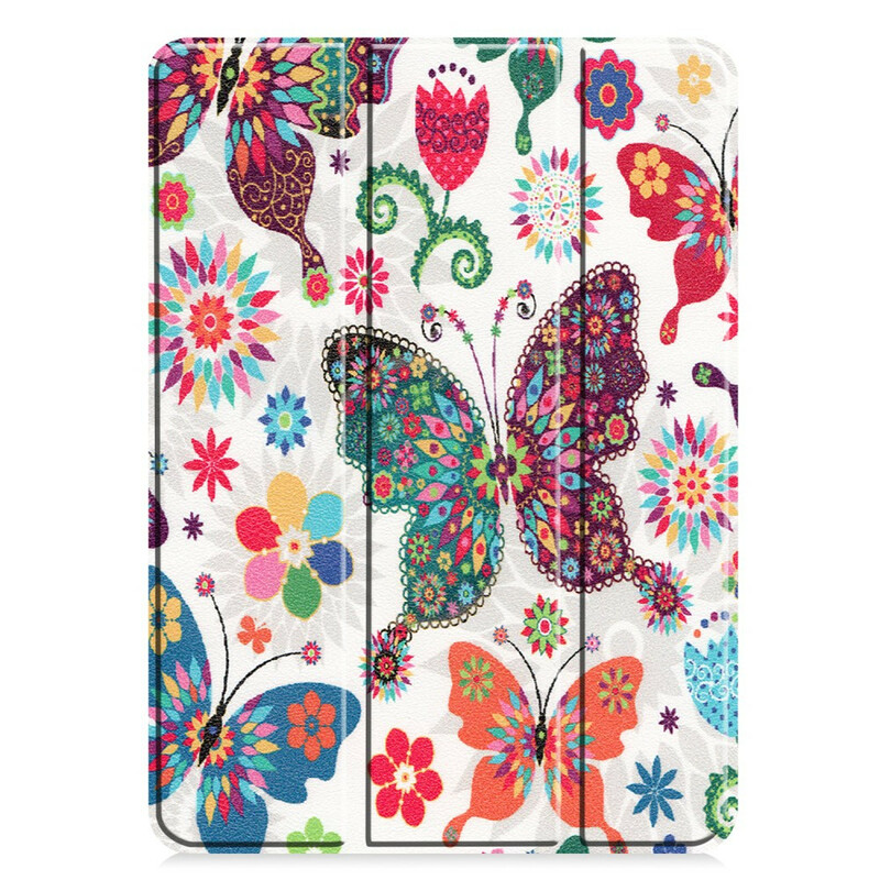 Smart Case iPad Pro 11" (2020) Retro Schmetterlinge und Blumen