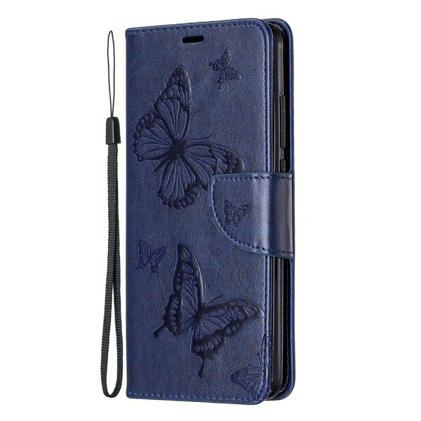 Xiaomi Mi 9T / Mi 9T Pro Tasche Gedruckte Schmetterlinge mit Riemen