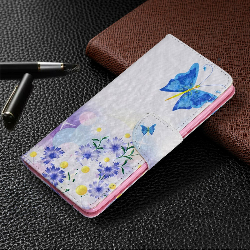 Xiaomi Mi 9T / Mi 9T Pro Hülle Gemalte Schmetterlinge und Blumen