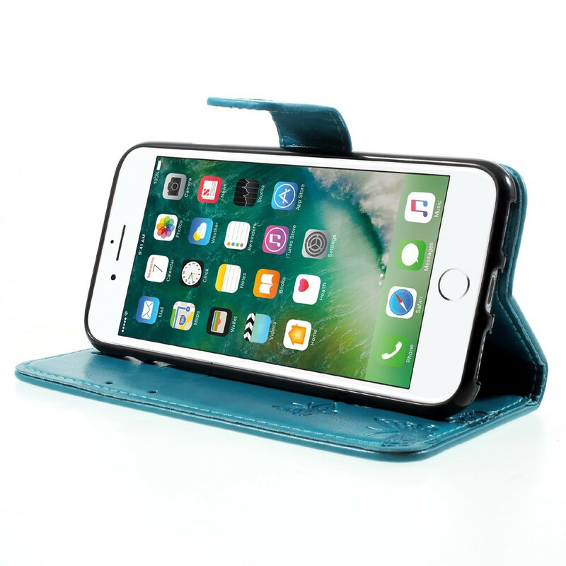 iPhone SE 2 / 8 / 7 Blumige Hülle mit Riemen