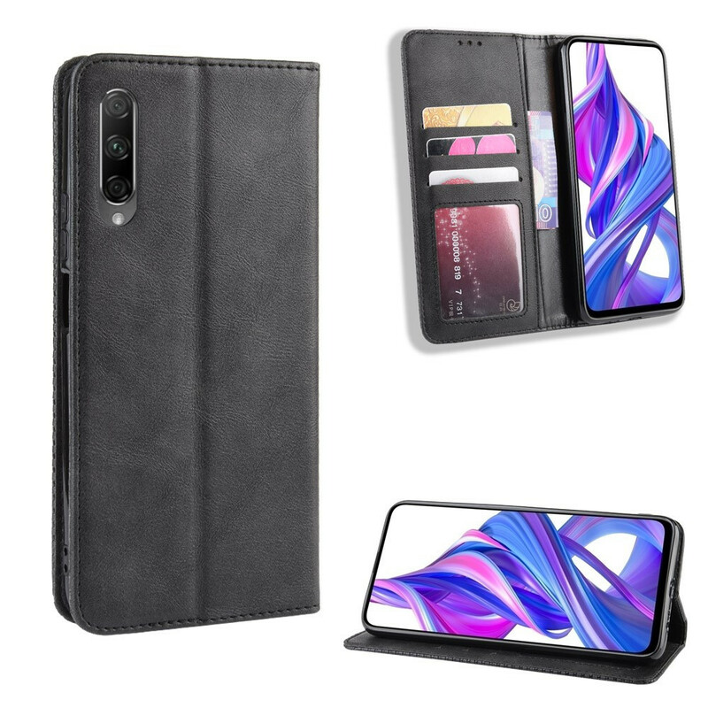 Flip Cover Honor 9X Pro Vintage-Leder-Effekt Stilisiert