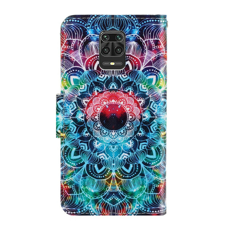 Xiaomi Redmi Note 9 Pro Tasche Flashy Mandala mit Riemen