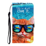 Xiaomi Redmi Note 9 Pro Cat Live It Tasche mit Riemen