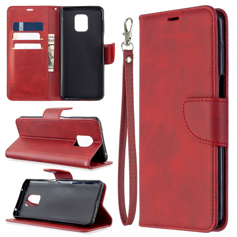 Xiaomi Redmi Note 9S / Redmi Note 9 Pro Style Leder Tasche mit Riemen