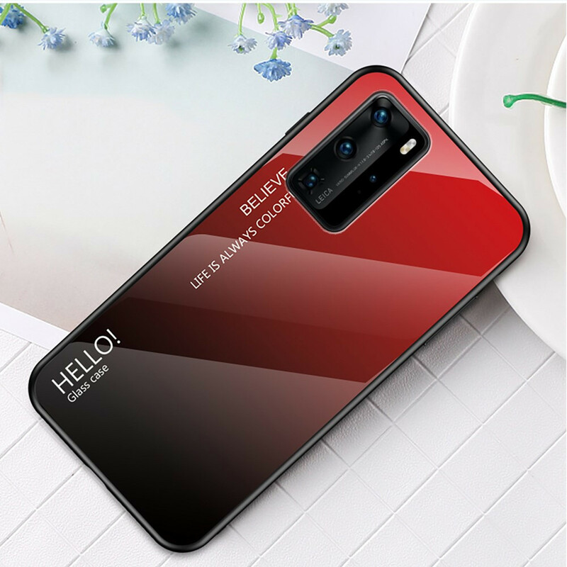 Huawei P40 Pro Panzerglas Cover Hello