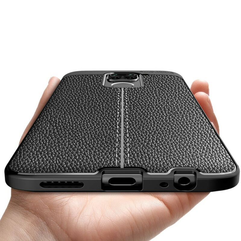 Xiaomi Redmi Note 9 Lederoptik Litschi Double Line Cover