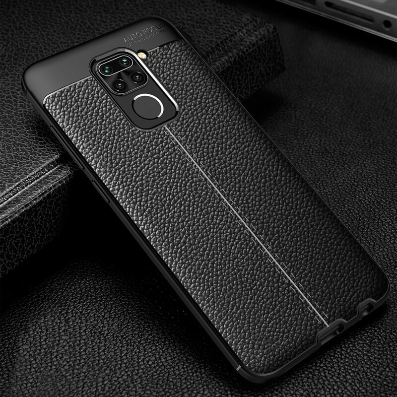 Xiaomi Redmi Note 9 Lederoptik Litschi Double Line Cover