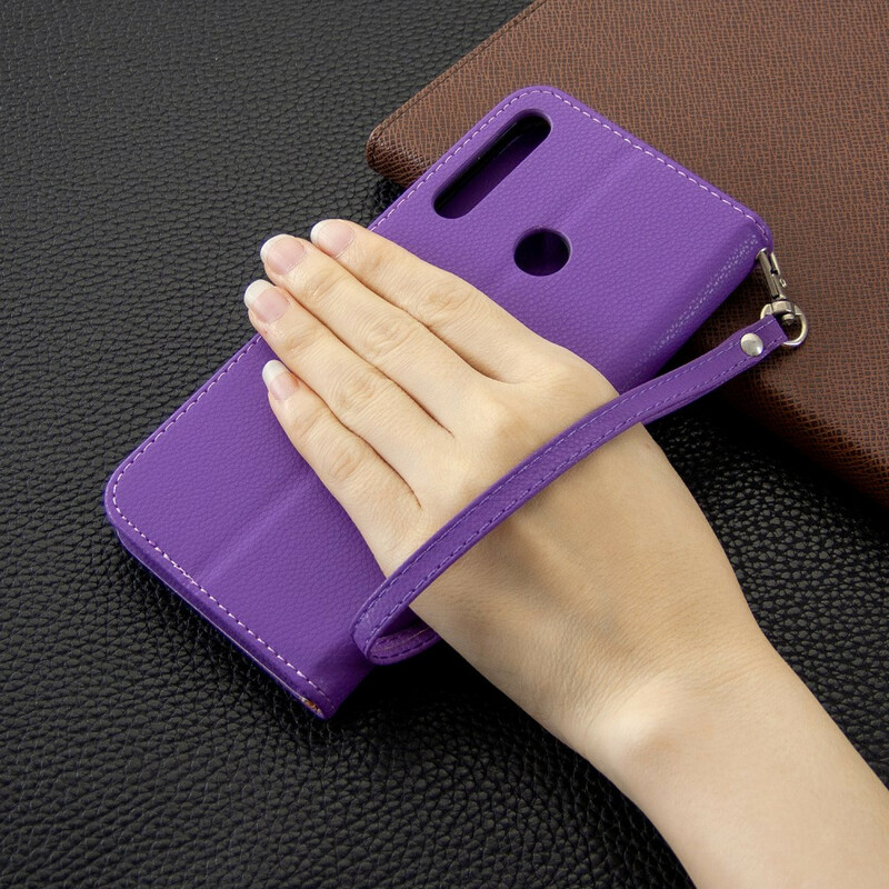 Huawei P40 Lite E Litchi Tasche Oblique Klappe