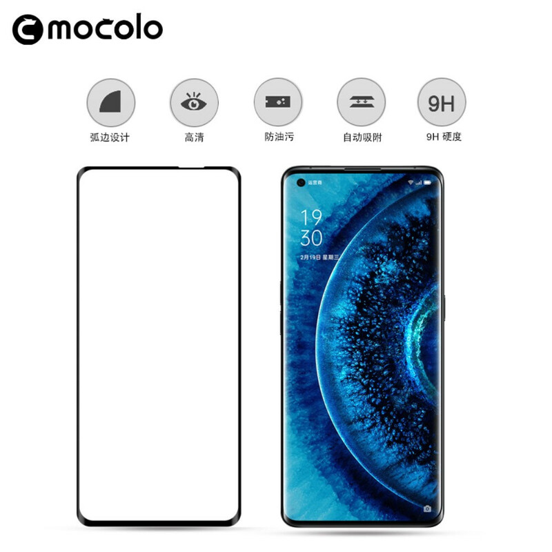 Schutz aus gehärtetem Glas für Oppo Find X2 Pro MOCOLO