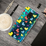 Xiaomi Redmi Note 9S / Redmi Note 9 Pro Cover Mehrfarbige Herzen