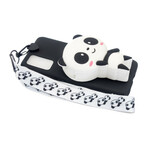 Samsung Galaxy A41 Panda 3D Cover mit Karabinerhaken-Lanyard