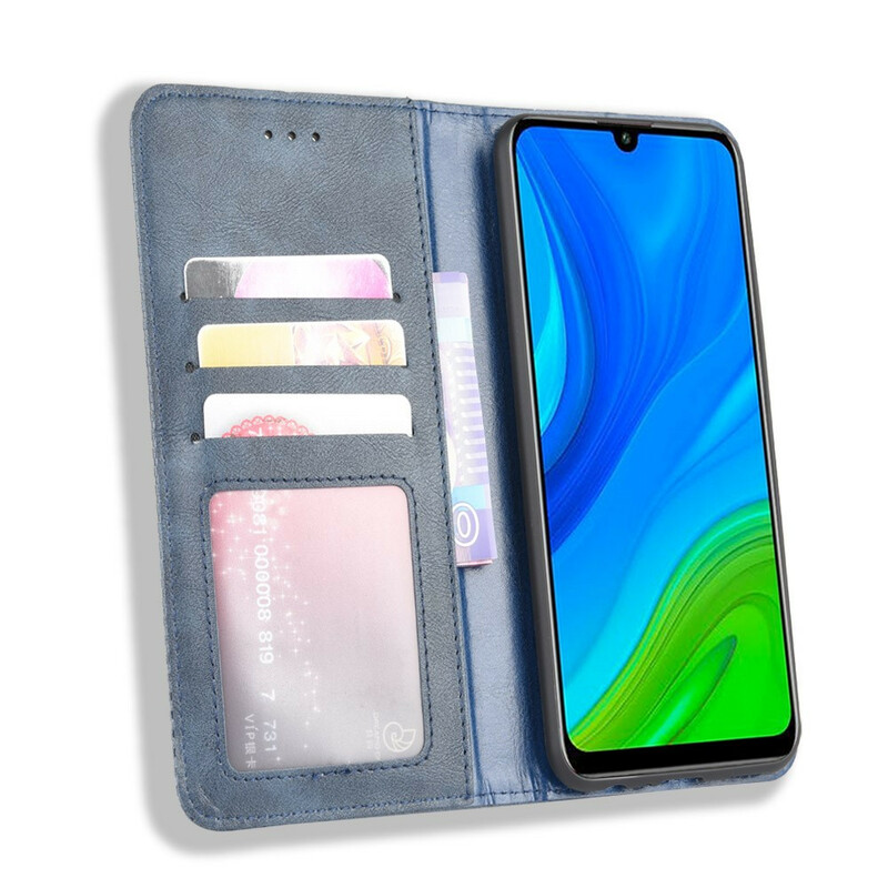 Flip Cover Huawei P Smart 2020 Vintage-Leder-Effekt Stilisiert