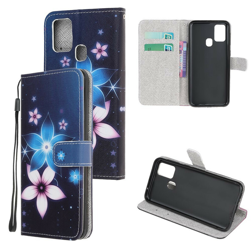 Samsung Galaxy A21s Lunar Flowers RiemenTasche