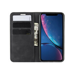 Flip Cover iPhone XR Weiche Lederoptik