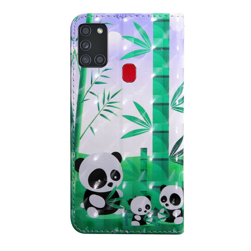 Hülle Samsung Galaxy A21s Panda-Familie