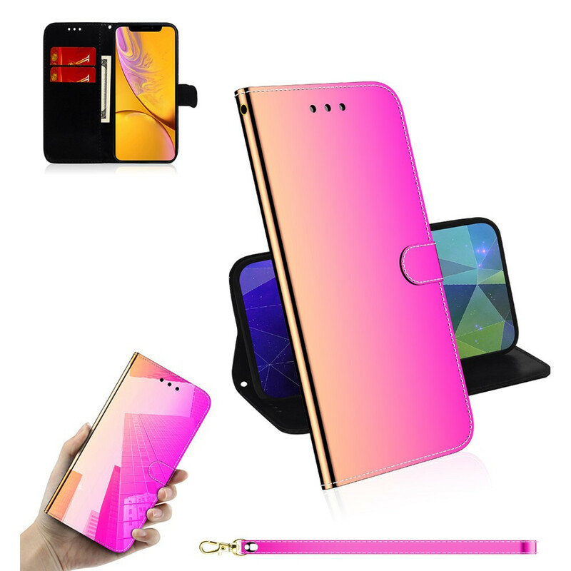 iPhone XR Hülle Kunstleder Cover Gespiegelt